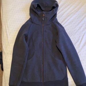Blue LuLuLemon Scuba zip up hoodie. Size 4.